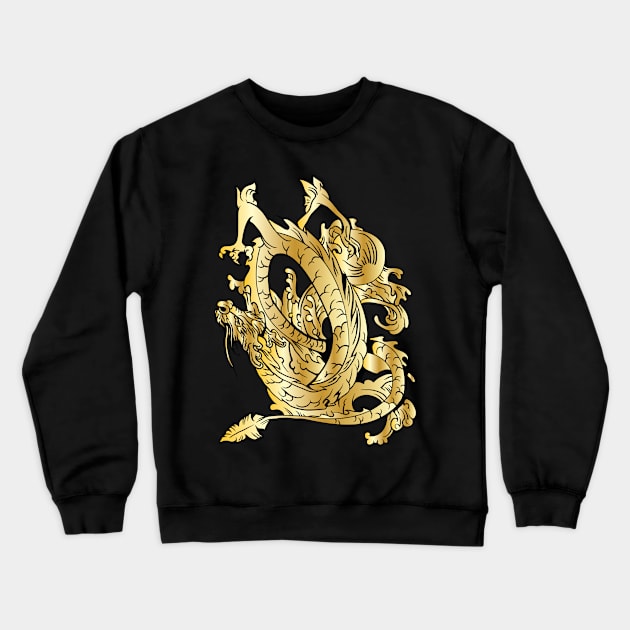 Gold Dragon 02 Crewneck Sweatshirt by Verboten